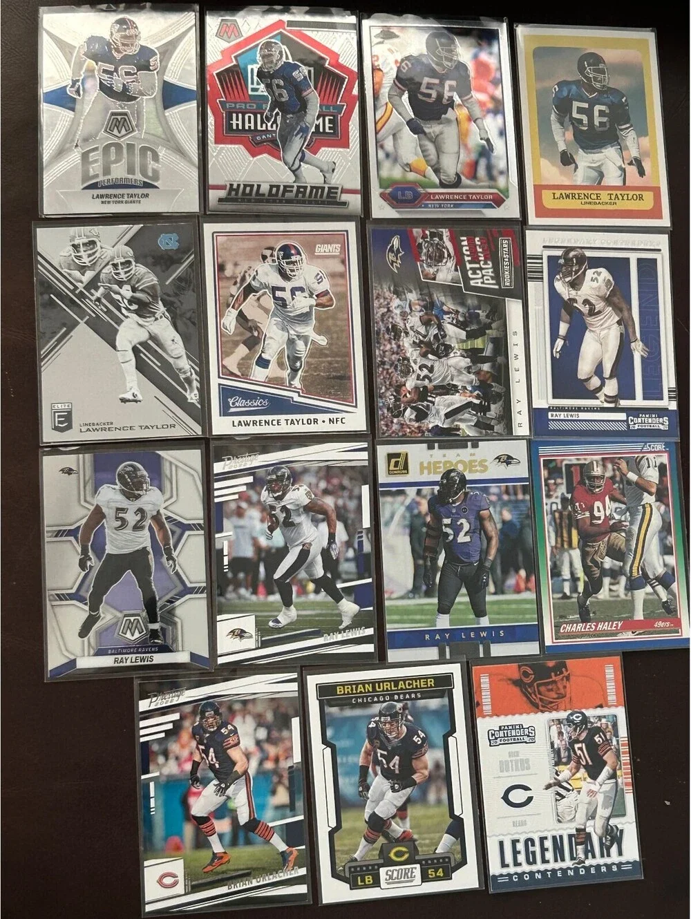 Vintage NFL Hall of Fame Linebacker Panini, Topps & Score Football Card Lot - 15